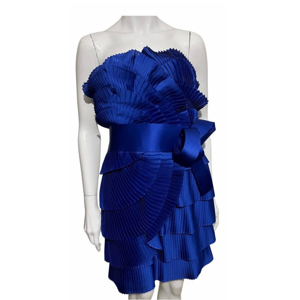 Marchesa Notte Royal Blue Origami Dress UK size 8
